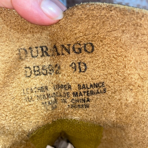 Vintage Durango Harness Western Leather Boots Square Toe Men’s 9D - Picture 12 of 15